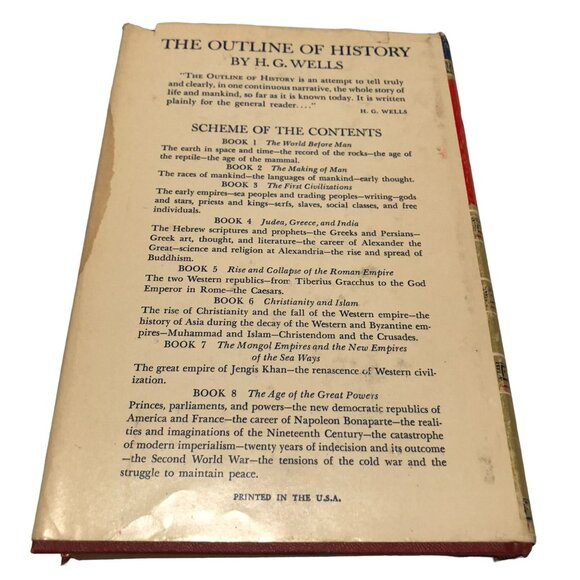 THE OUTLINE OF HISTORY BOOK BY H.G. WELLS 1961 DOUBLE DAY PRESS HARDBACK - Picture 2 of 6